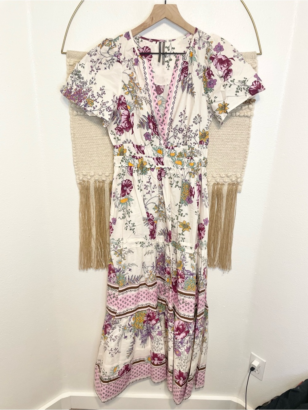 Anthropologie Somerset Maxi Dress Floral 100% Cotton XS